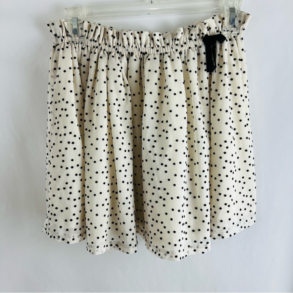 Zara Girls Casual Collection Cream Tulle Black Velvet Star Details Girls Sz13/14